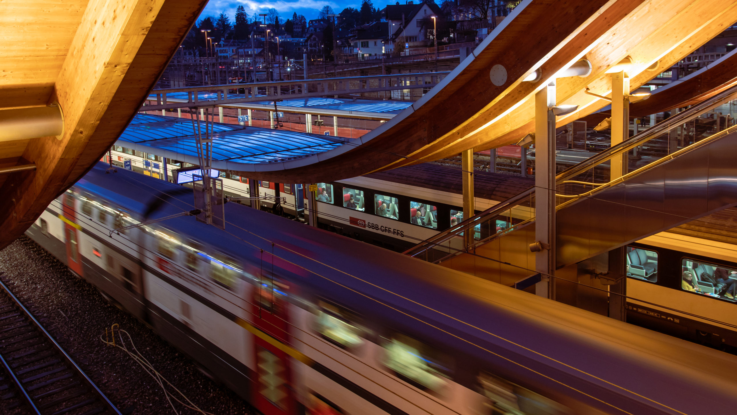 trains dans la gare