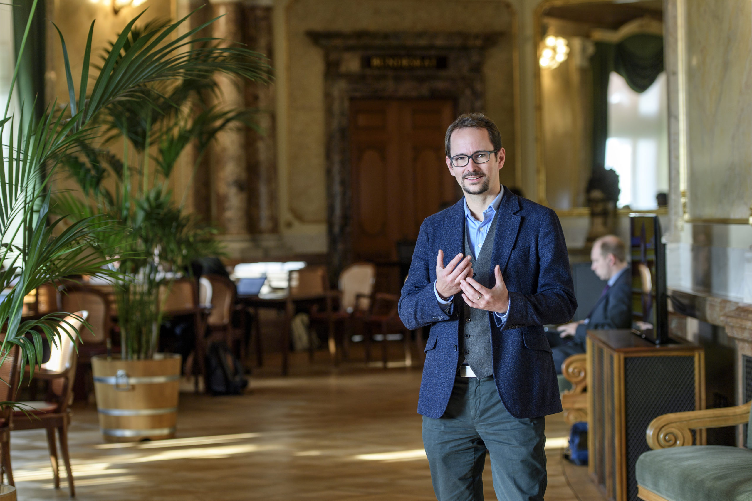 Balthasar Glättli au Palais fédéral